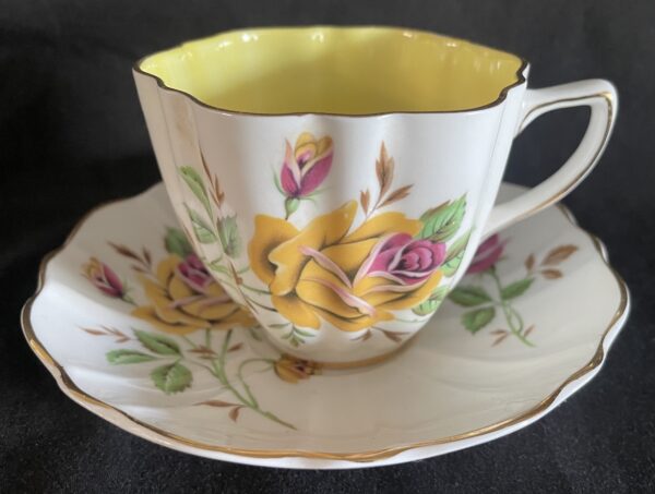 Old Royal China Yellow Fluted